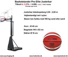 Basketstander Pro Elite Justerbar Tilbud