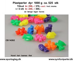 Plast Perler Dyr 1000 g Tilbud