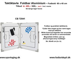 Taktiktavle Foldbar Alu. fodbold 60 x 45 cm