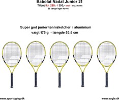 Babolat Nadal Junior Tennisketcher  21 Tilbud