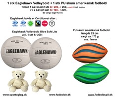 Volleybold fra Eaglehawk og Amerikansk Fodbold Tilbud